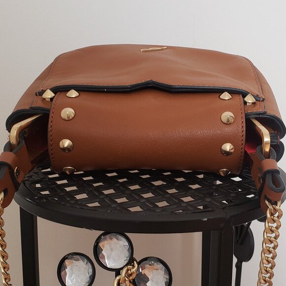 BRIAN ATWOOD SMALL SHOULDER CROSSBODY LIGHT BROWN LEATHER BAG - Picture 8 of 13